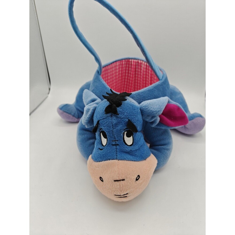 Eeyore Plush Basket Bag • Winnie the Pooh Donkey • Vintage Disney Easter